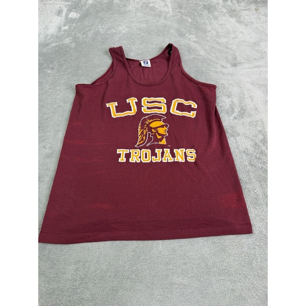 Vintage 90s USC Trojans Tank Top Men's Size Medium Red